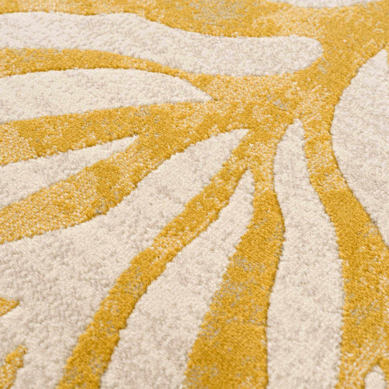 Contemporary Abstract Zebra pattern Beige and Gold Medium pile Area Rug - The Rug Decor