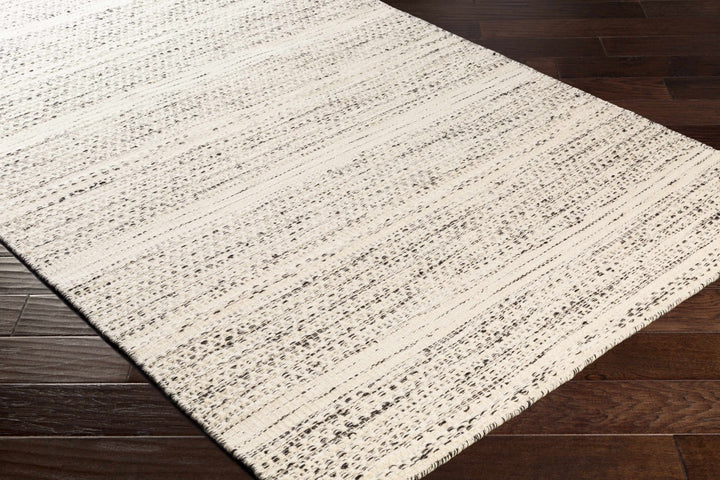 Contemporary Beige and Gray Hand Woven Chevron Design Wool Area Rug - The Rug Decor