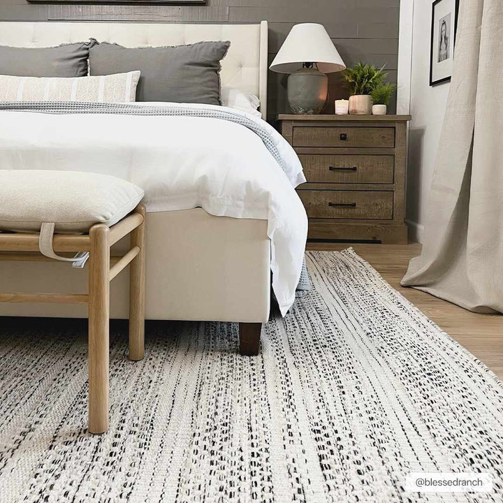 Contemporary Beige and Gray Hand Woven Chevron Design Wool Area Rug - The Rug Decor