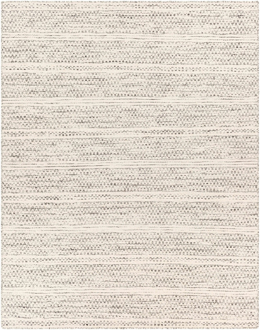 Contemporary Beige and Gray Hand Woven Chevron Design Wool Area Rug - The Rug Decor