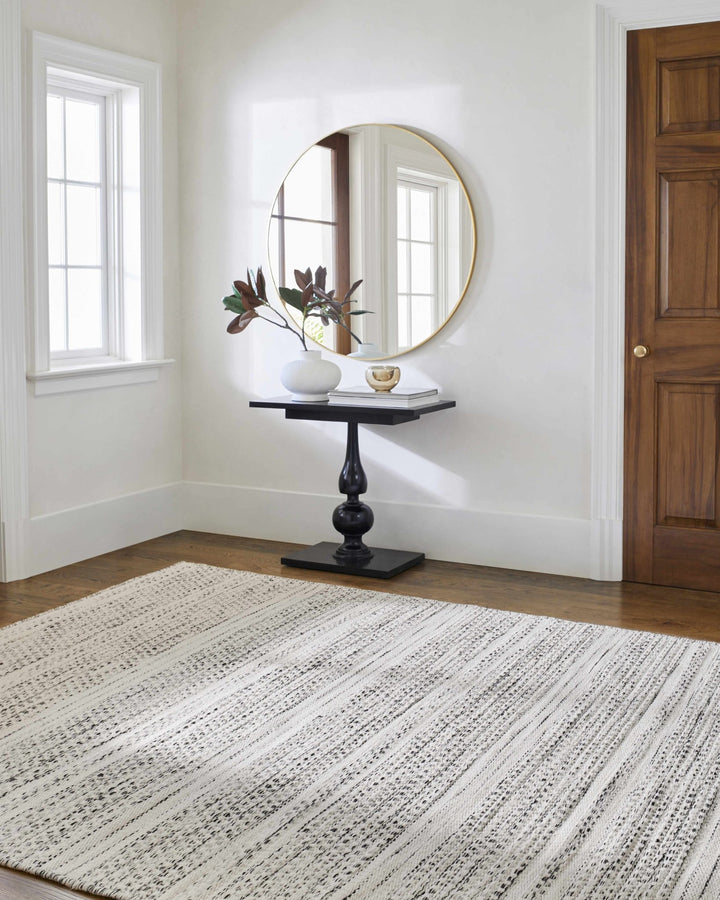Contemporary Beige and Gray Hand Woven Chevron Design Wool Area Rug - The Rug Decor