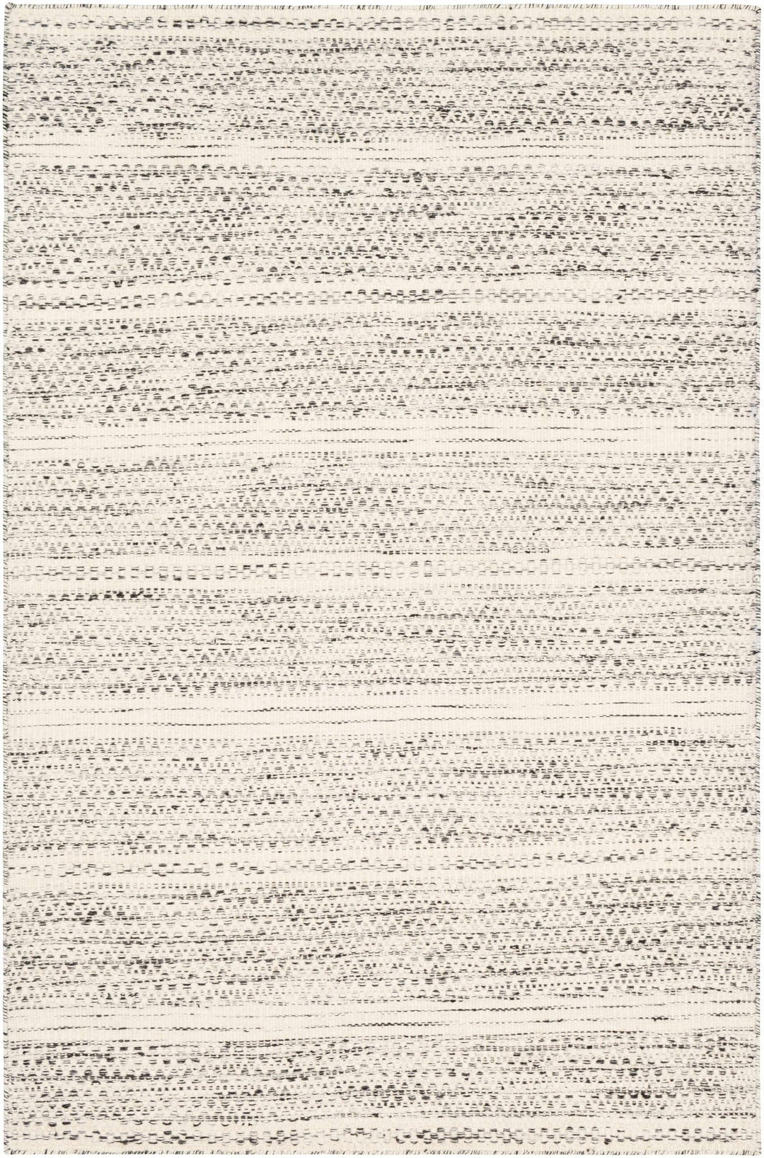 Contemporary Beige and Gray Hand Woven Chevron Design Wool Area Rug - The Rug Decor