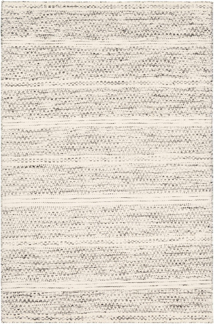 Contemporary Beige and Gray Hand Woven Chevron Design Wool Area Rug - The Rug Decor