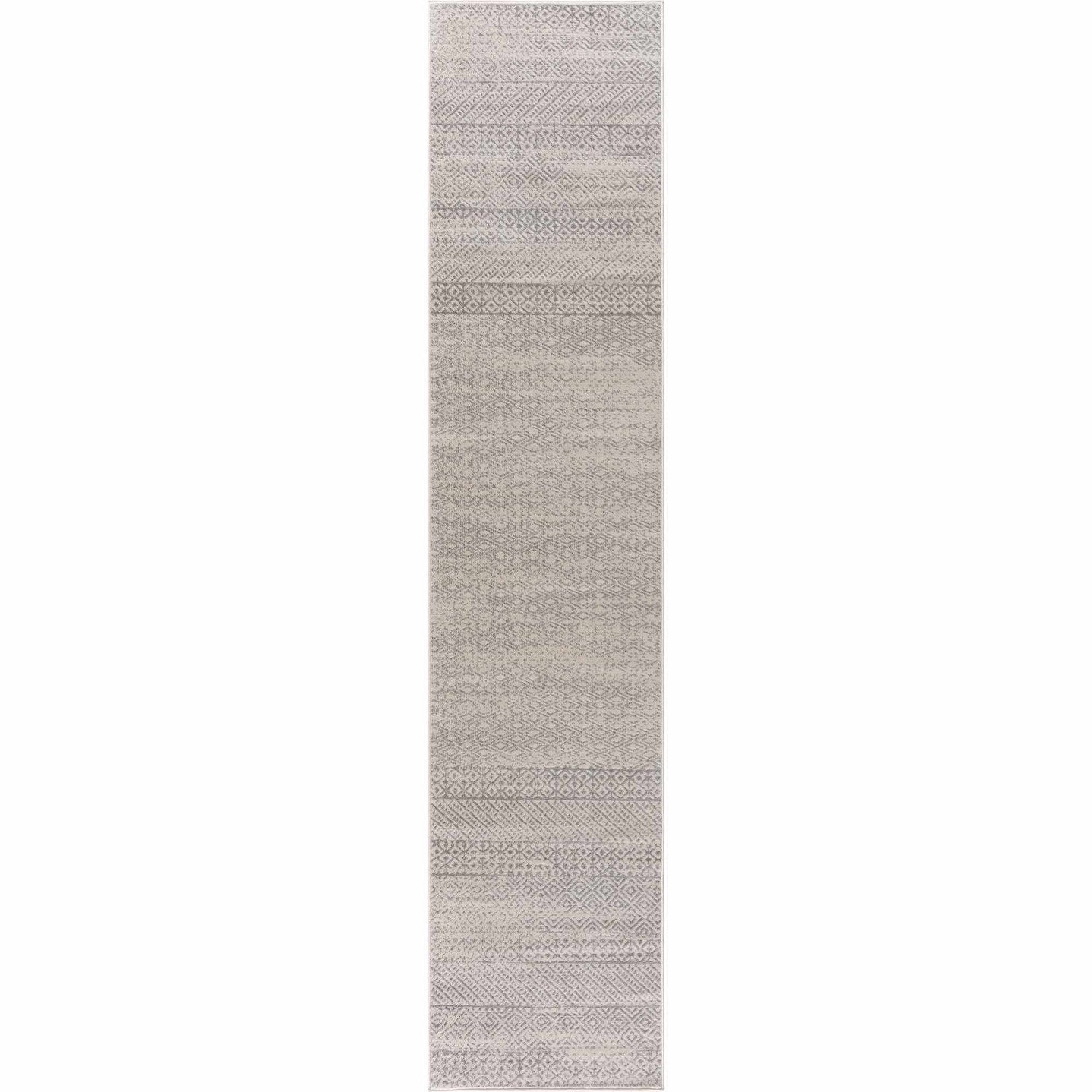 Contemporary Beige and Gray Tribal Trellis Medium pile Area Rug - The Rug Decor