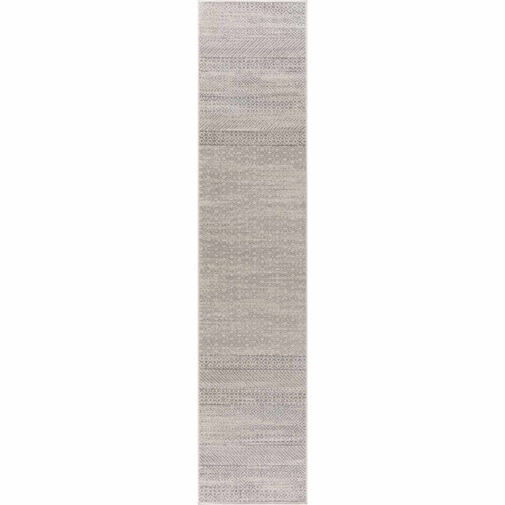 Contemporary Beige and Gray Tribal Trellis Medium pile Area Rug - The Rug Decor