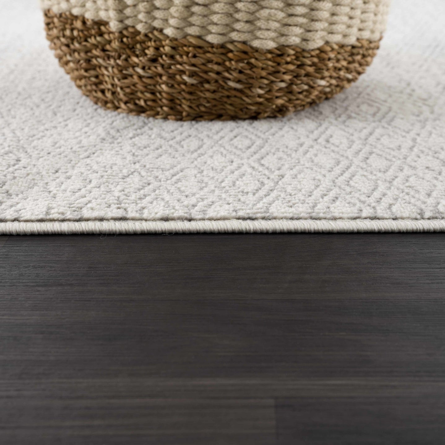 Contemporary Beige and Gray Tribal Trellis Medium pile Area Rug - The Rug Decor