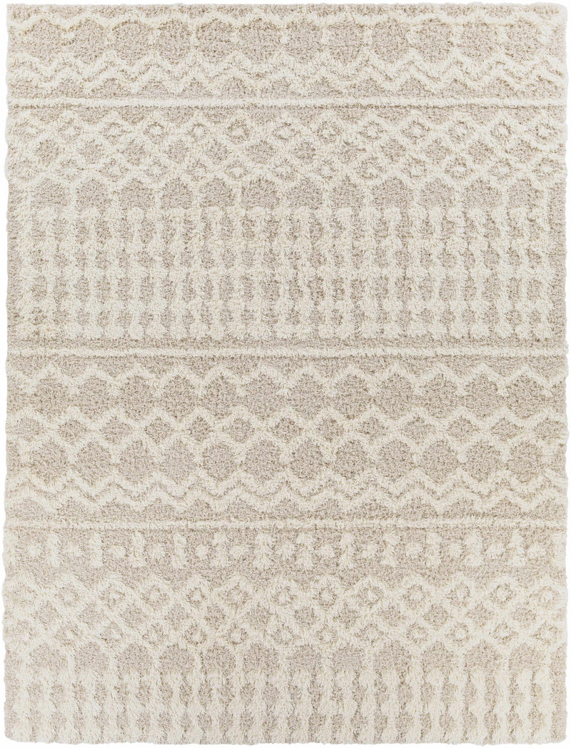 Contemporary Beige and Ivory Tribal Design Plush pile Multi Size Area Rug - The Rug Decor