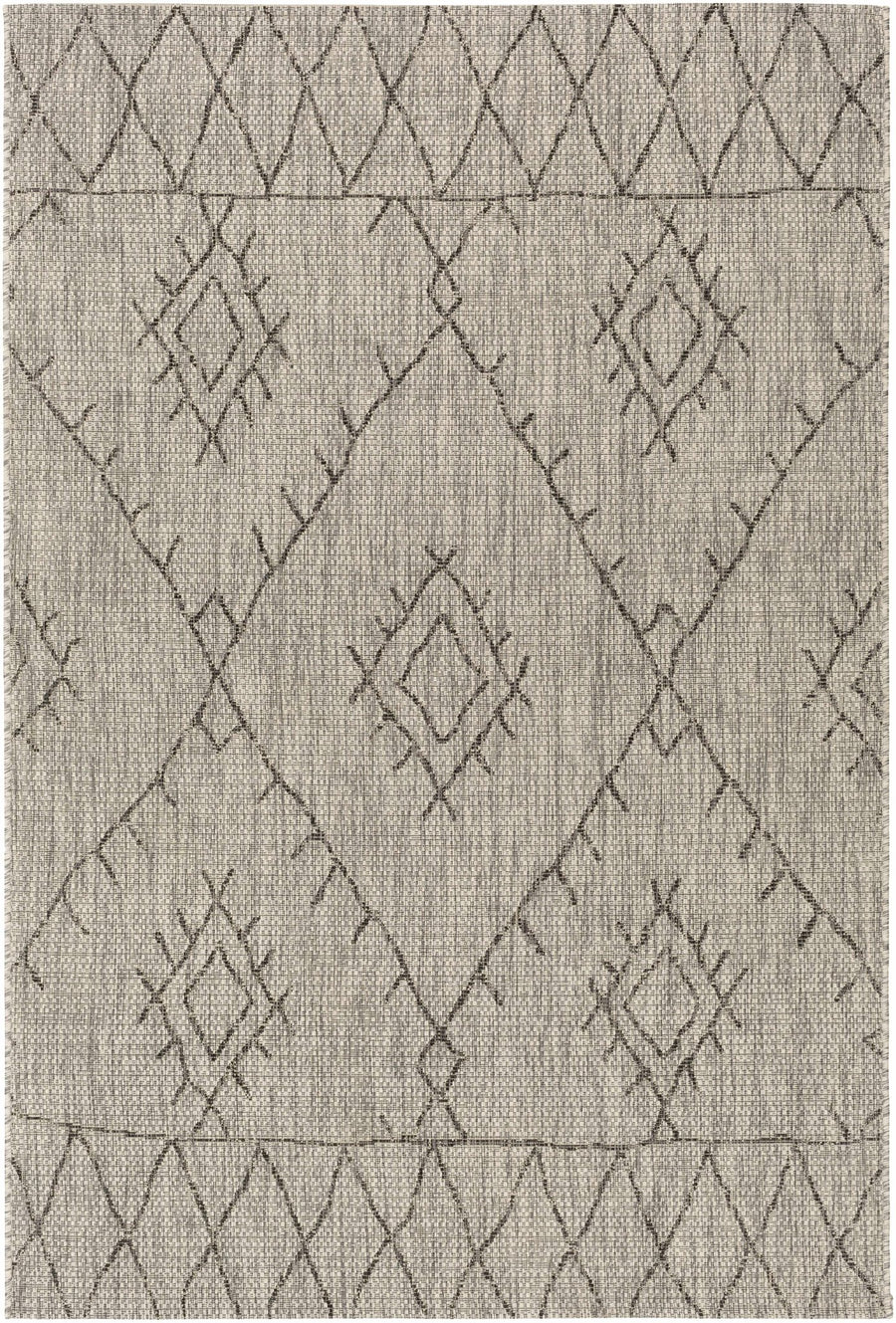 Contemporary Beige, Black and Charcoal Multi Size Outdoor Area Rug - The Rug Decor