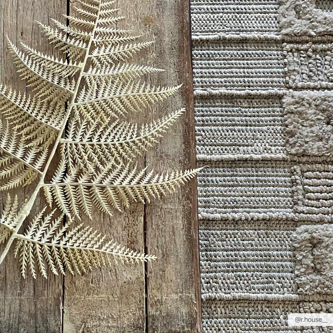 Contemporary Bohemian Silver, Brown, Beige High Low Area rug - The Rug Decor