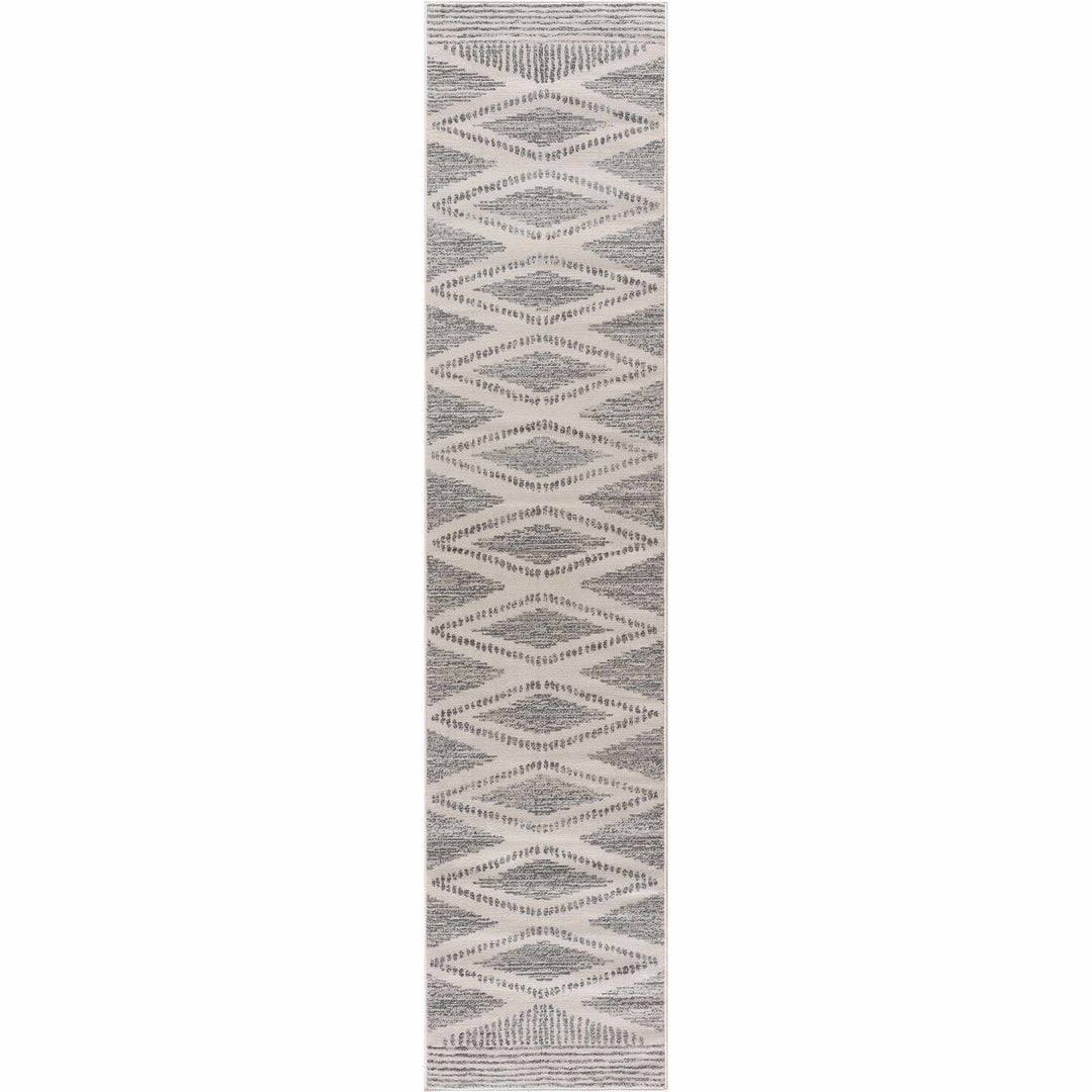Contemporary Geometric Design Beige and Gray Low pile Area Rug - The Rug Decor