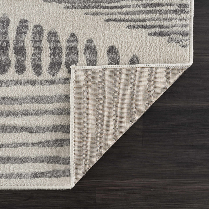 Contemporary Geometric Design Beige and Gray Low pile Area Rug - The Rug Decor