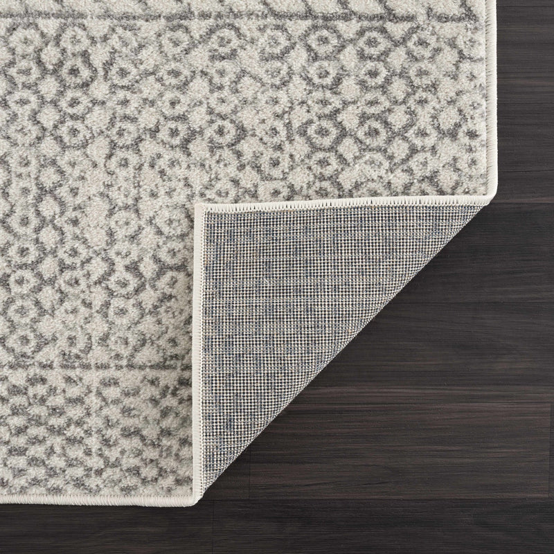 Contemporary Gray and Ivory Tribal Design Low Pile Indoor Area Rug - The Rug Decor