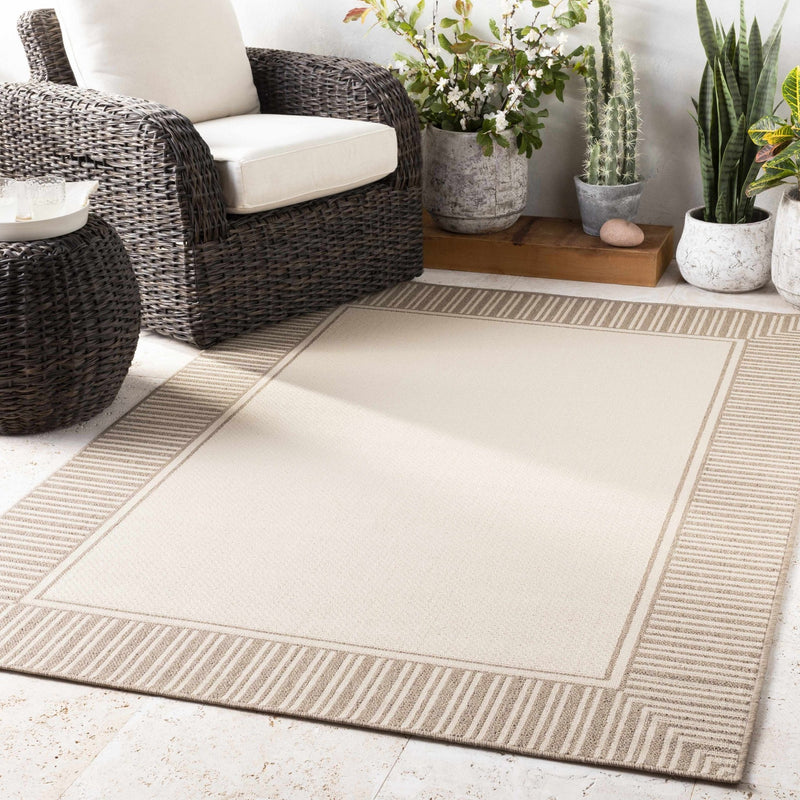 Contemporary Solid Beige and Brown Multi size Area Rug - The Rug Decor