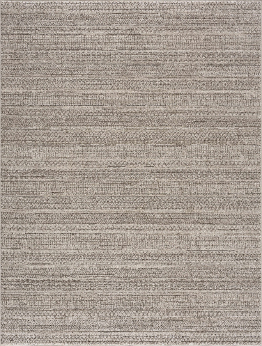 Contemporary solid Beige and Gray High Pile Area Rug - The Rug Decor