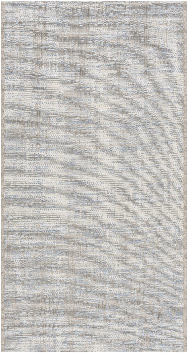 Contemporary Solid Beige, Blue and Camel Outdoor Area Rug - The Rug Decor