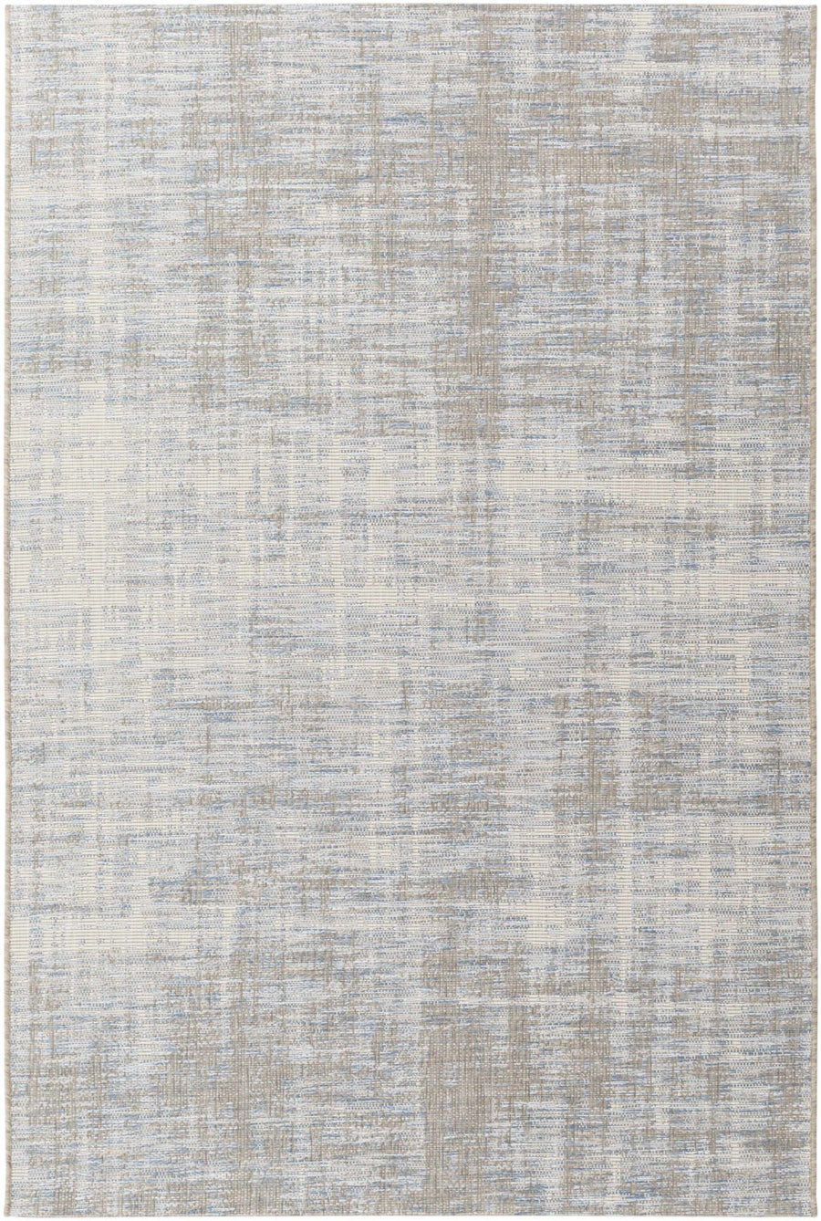 Contemporary Solid Beige, Blue and Camel Outdoor Area Rug - The Rug Decor
