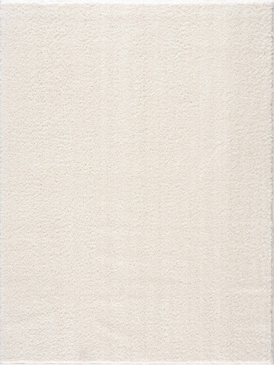 Contemporary Solid Beige High Pile Washable Area Rug - The Rug Decor