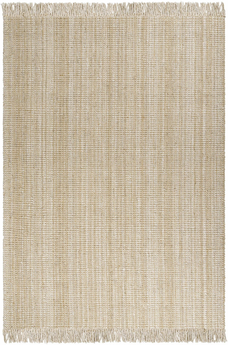 Contemporary Solid Hand Woven Tan Natural Fiber Jute Multi Size Area Rug - The Rug Decor