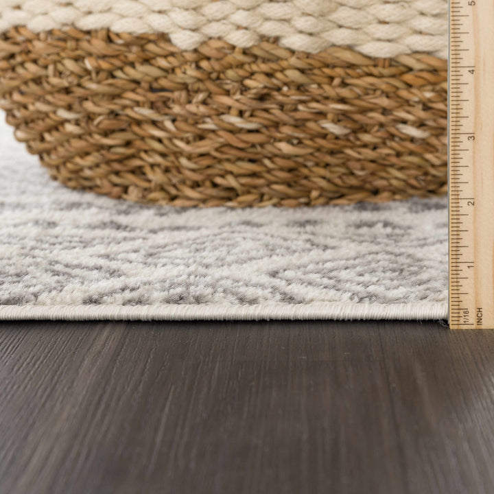 Contemporary Traditional Gray and Ivory Neutral Area Rug - The Rug Decor