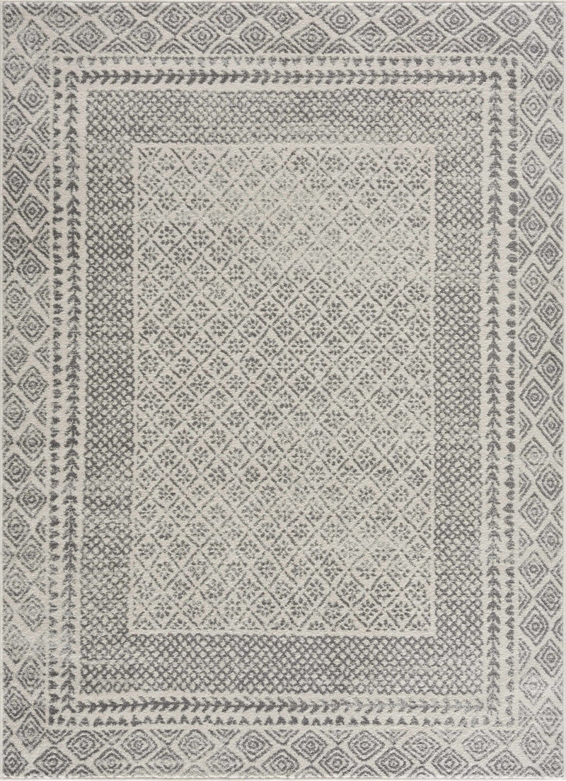 Contemporary Traditional Gray and Ivory Neutral Area Rug - The Rug Decor
