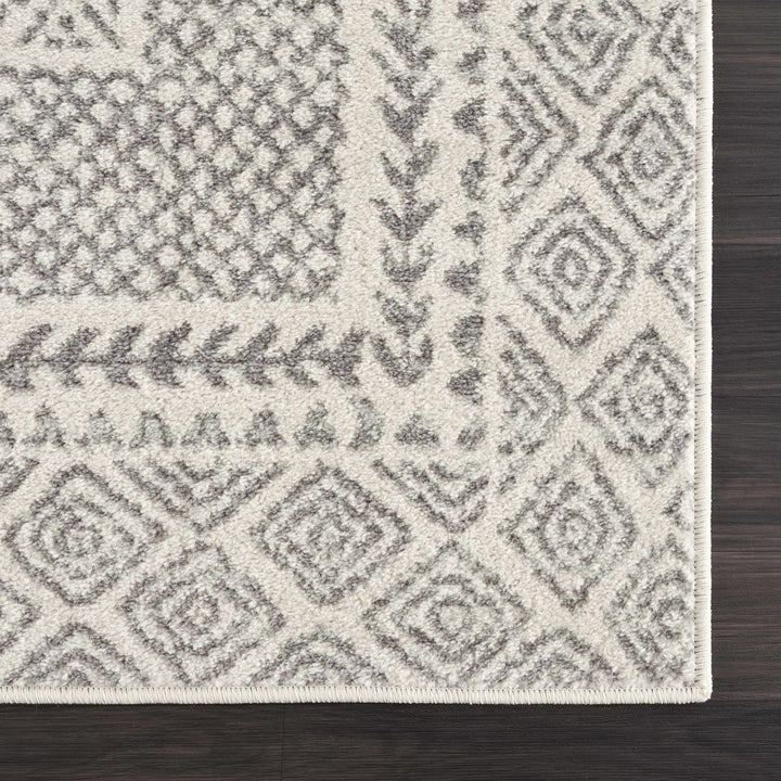 Contemporary Traditional Gray and Ivory Neutral Area Rug - The Rug Decor