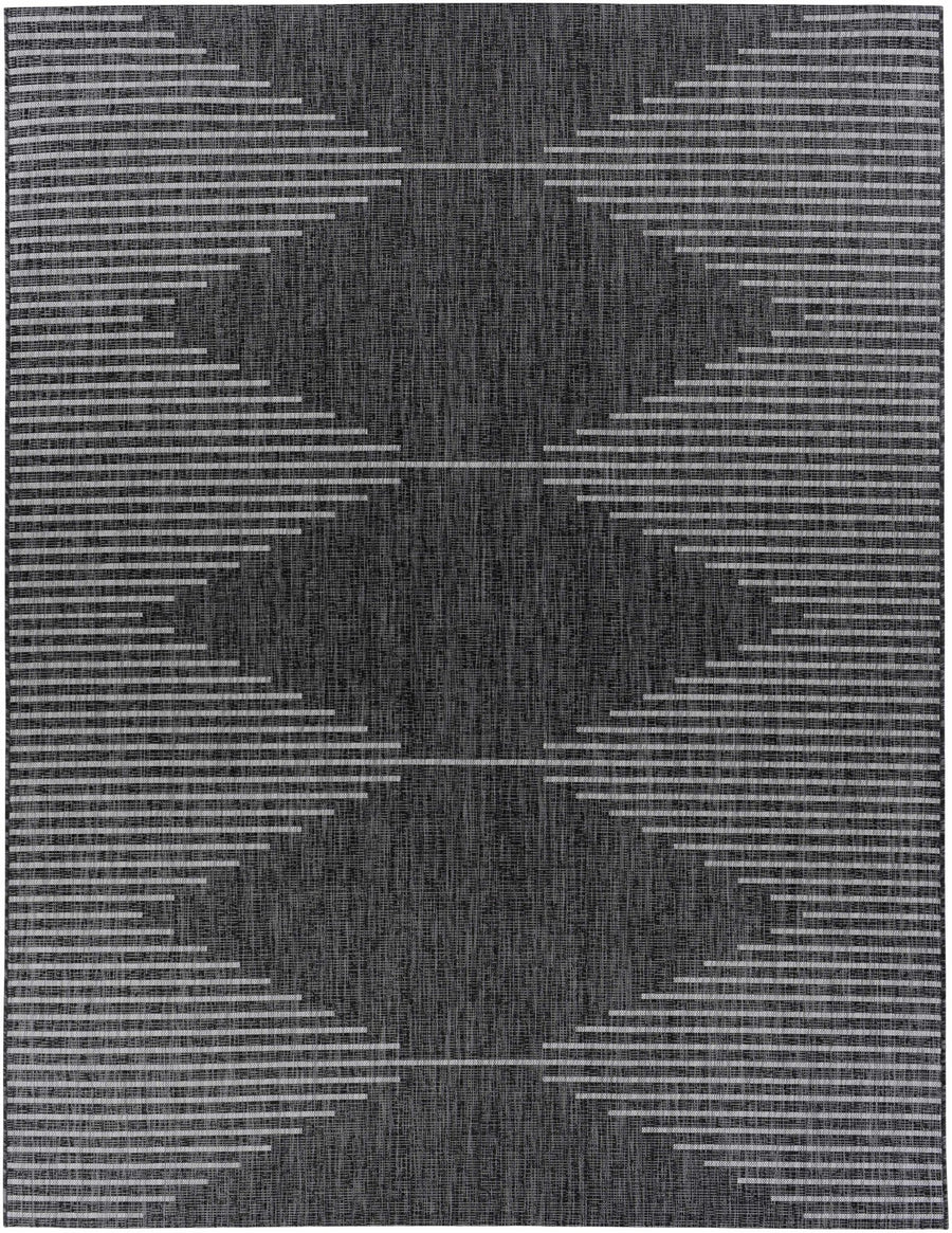 Contemporary Tribal Design Black, Gray and Off white Area Rug - The Rug Decor