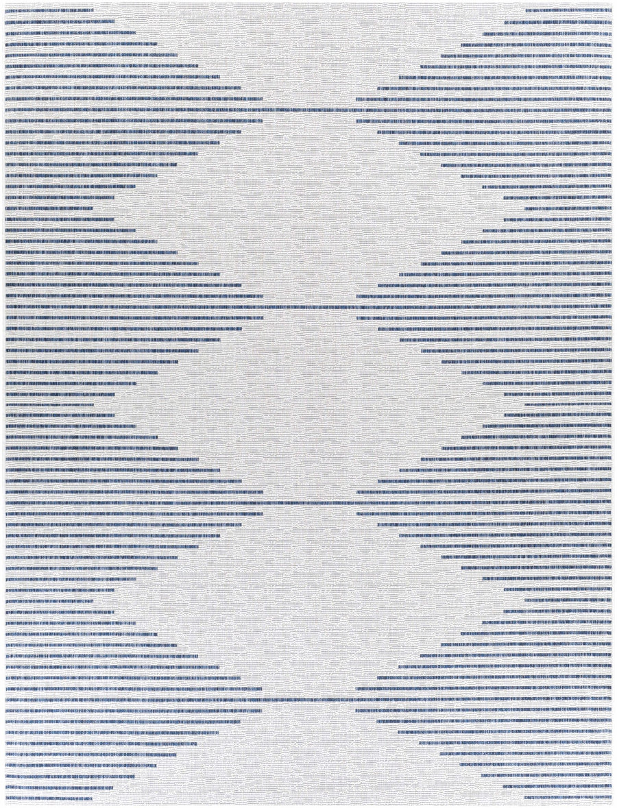 Contemporary Tribal Design Blue, Off-White and Beige Multi size Area Rug - The Rug Decor