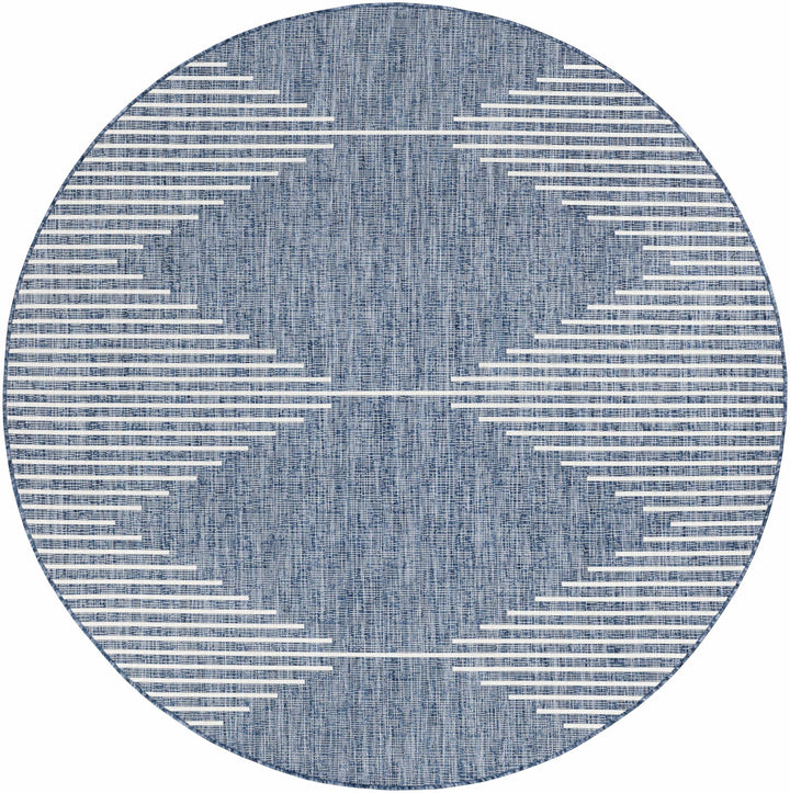Contemporary Tribal Design Blue, Off white and Ivory Multi size Area Rug - The Rug Decor