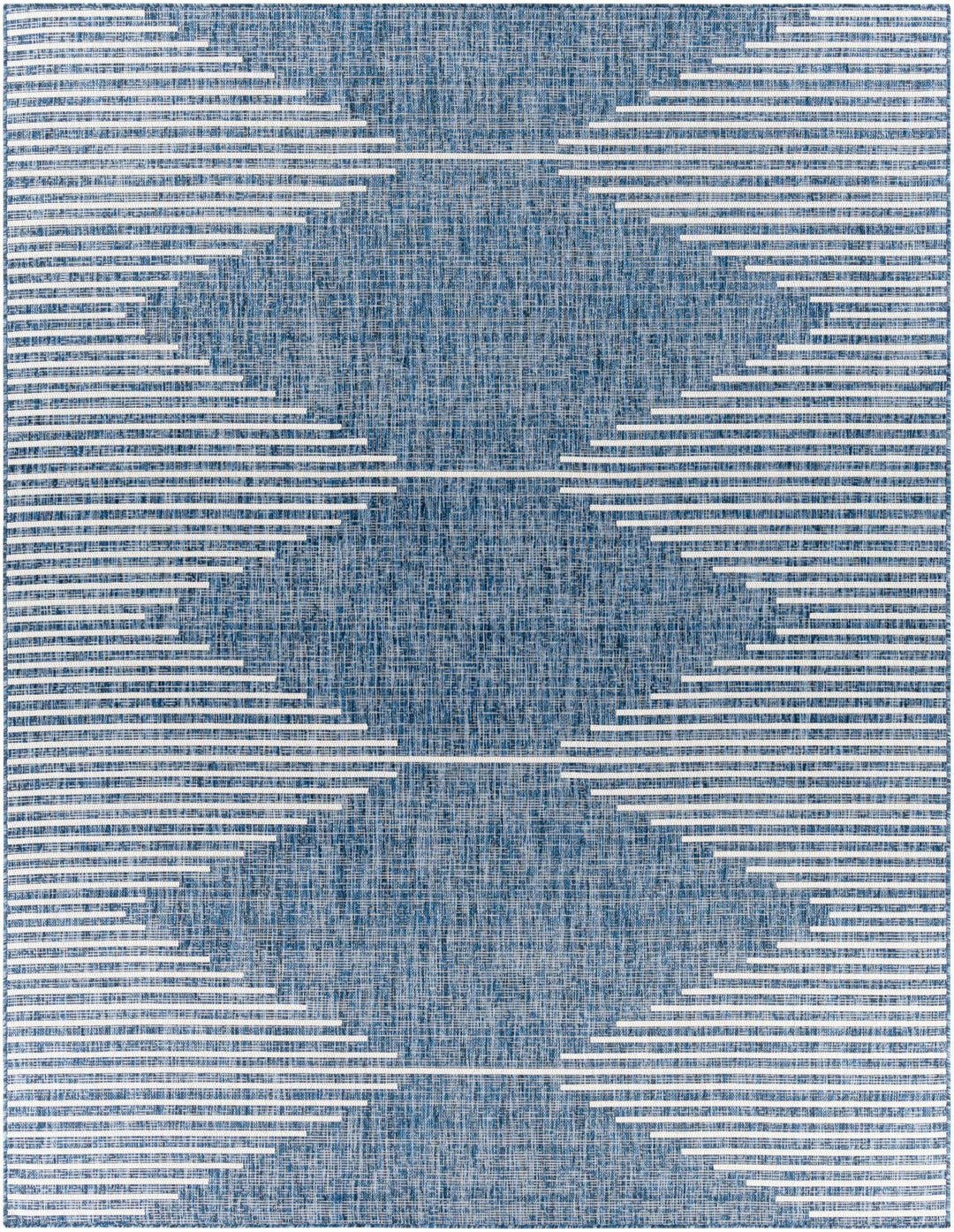 Contemporary Tribal Design Blue, Off white and Ivory Multi size Area Rug - The Rug Decor