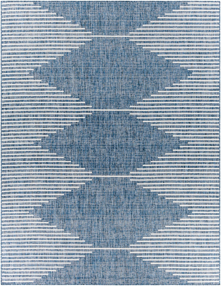 Contemporary Tribal Design Blue, Off white and Ivory Multi size Area Rug - The Rug Decor