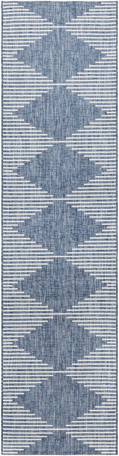 Contemporary Tribal Design Blue, Off white and Ivory Multi size Area Rug - The Rug Decor