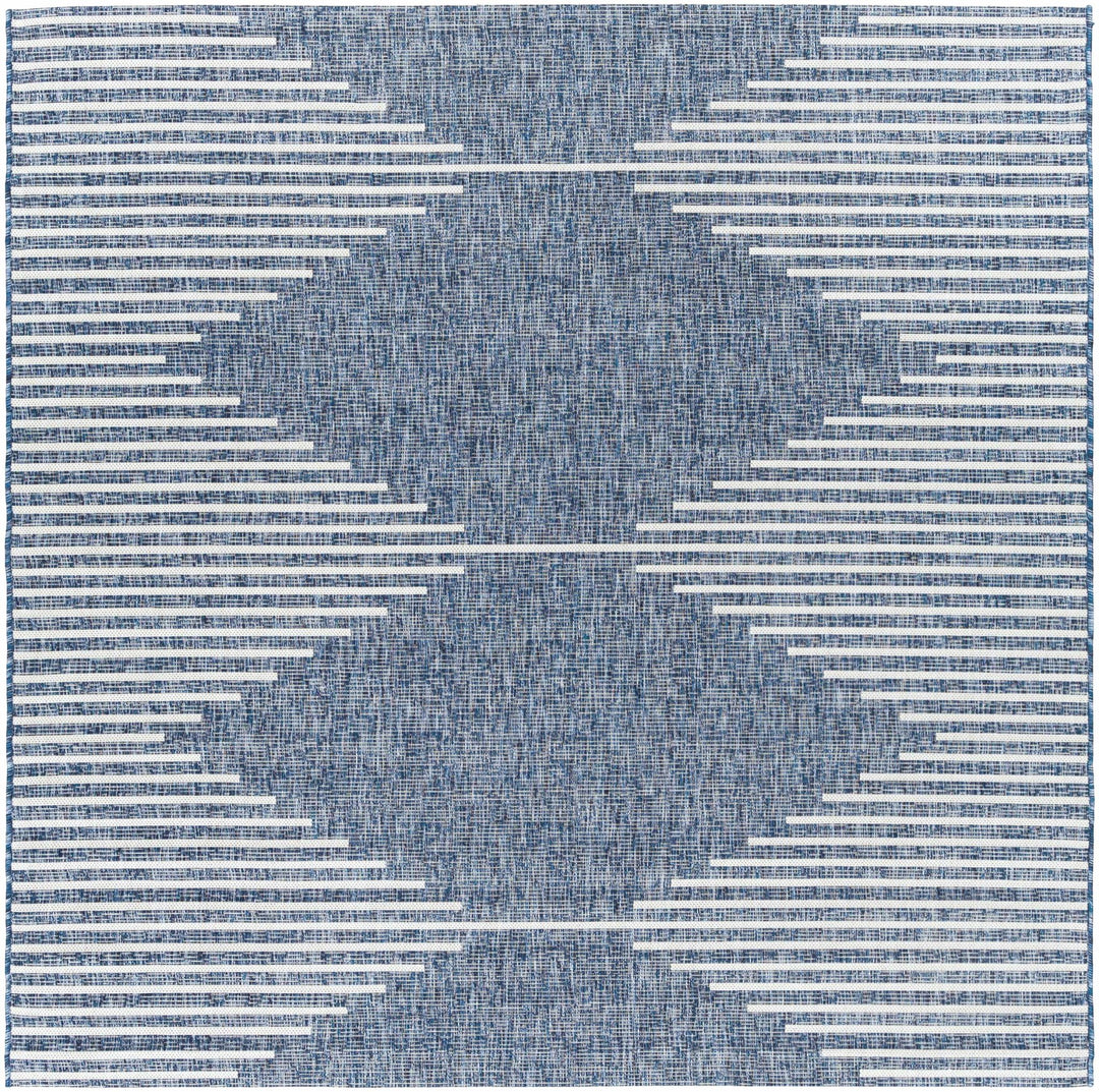 Contemporary Tribal Design Blue, Off white and Ivory Multi size Area Rug - The Rug Decor