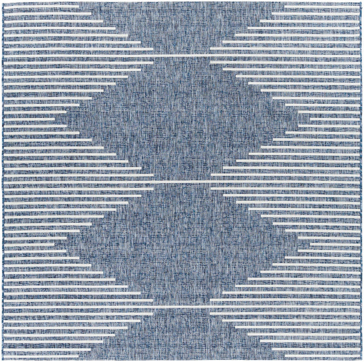 Contemporary Tribal Design Blue, Off white and Ivory Multi size Area Rug - The Rug Decor