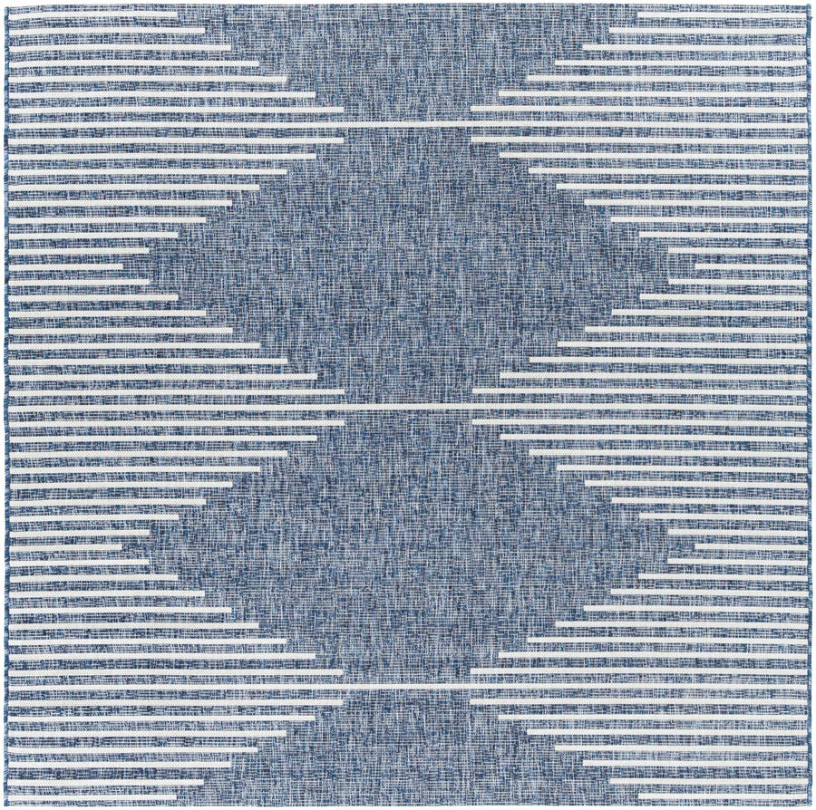 Contemporary Tribal Design Blue, Off white and Ivory Multi size Area Rug - The Rug Decor