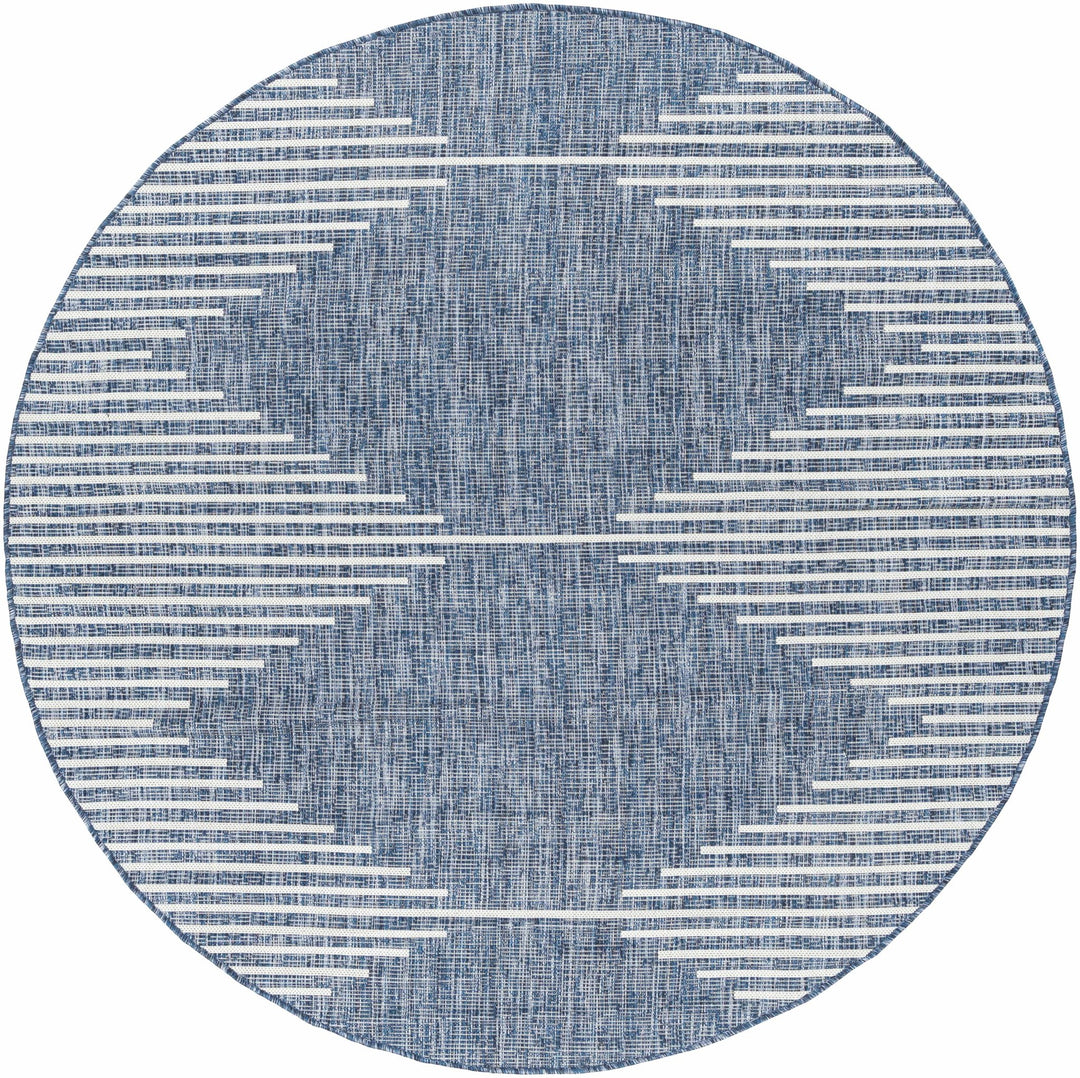 Contemporary Tribal Design Blue, Off white and Ivory Multi size Area Rug - The Rug Decor