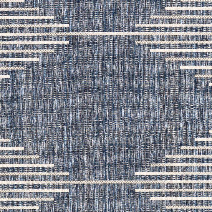 Contemporary Tribal Design Blue, Off white and Ivory Multi size Area Rug - The Rug Decor