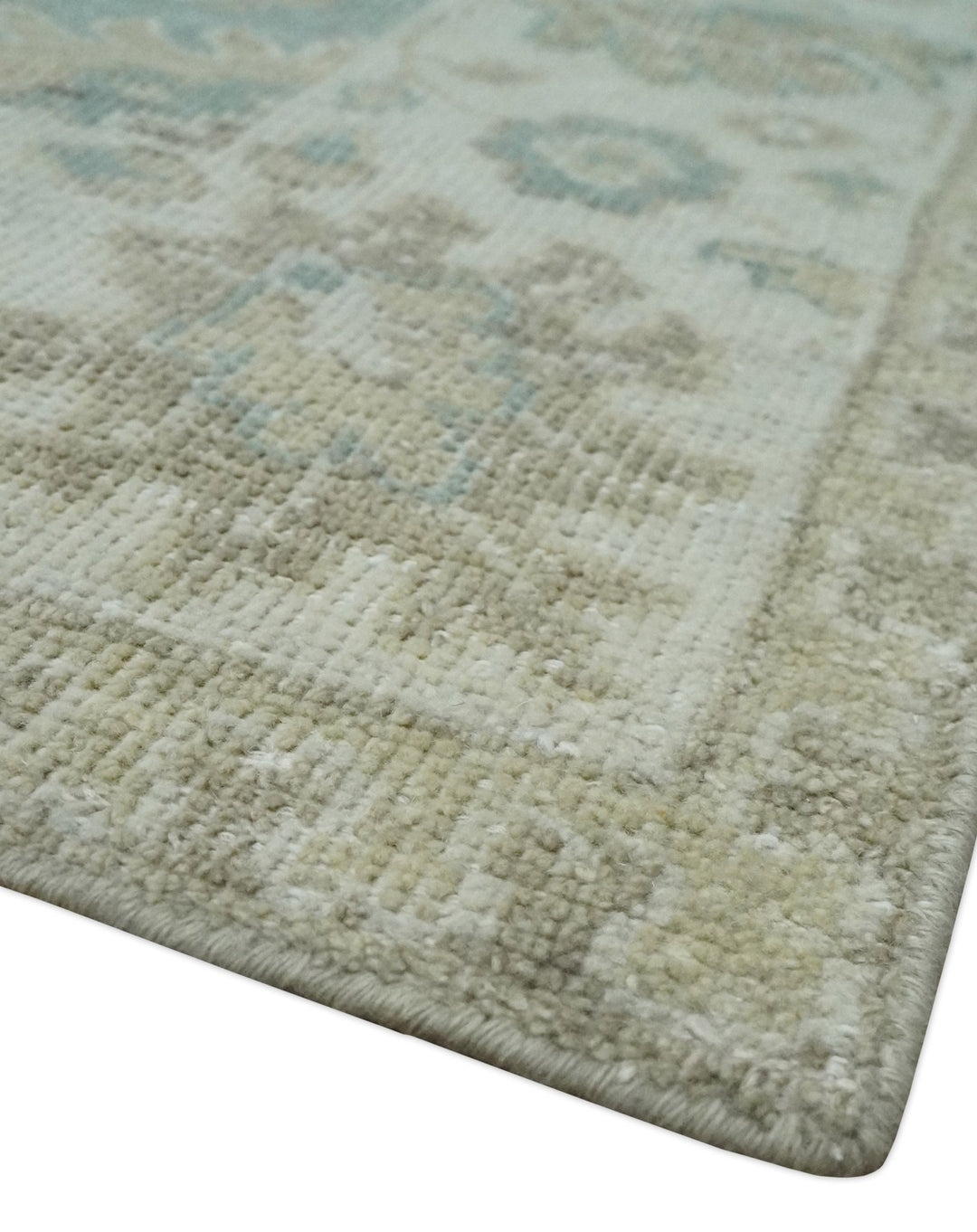 Custom Made Antique Style Neutral Ivory and Camel Custom Made wool Area Rug - The Rug Decor