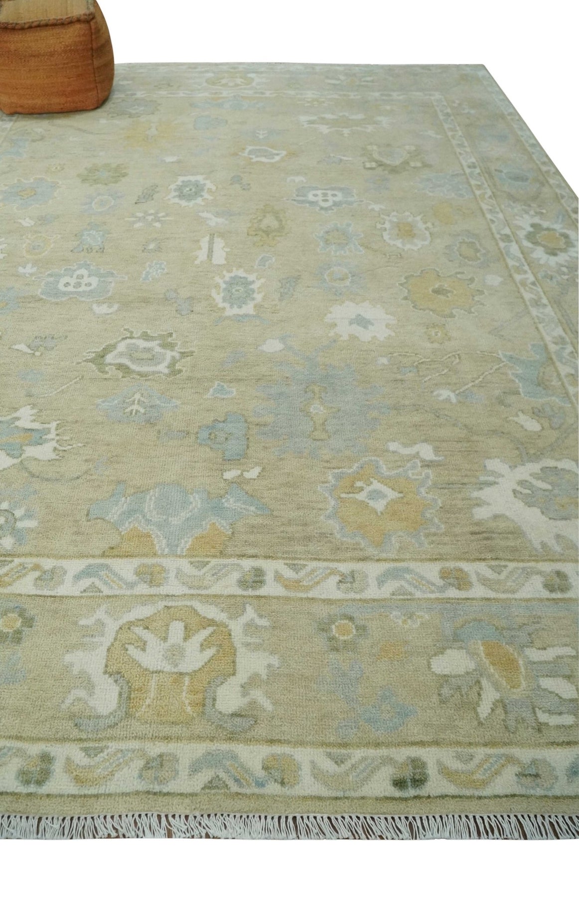 Hand Knotted Antique Beige and Ivory Traditional Multi Size Wool Rug ...
