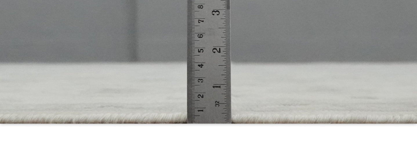 Custom Made Fine Hand Knotted Ivory and Charcoal Style Hand knotted Wool Area Rug - The Rug Decor