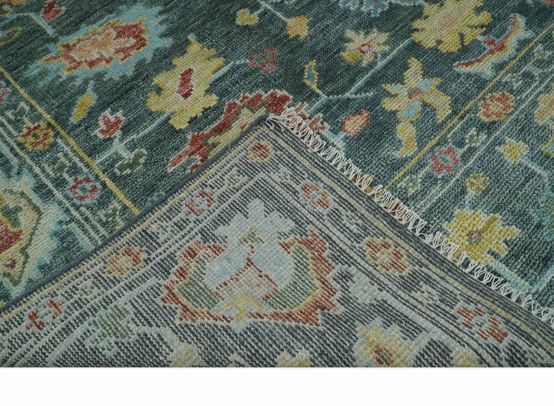 Custom Made Gray and Beige Hand knotted Traditional Oushak Multi Size wool Area Rug - The Rug Decor