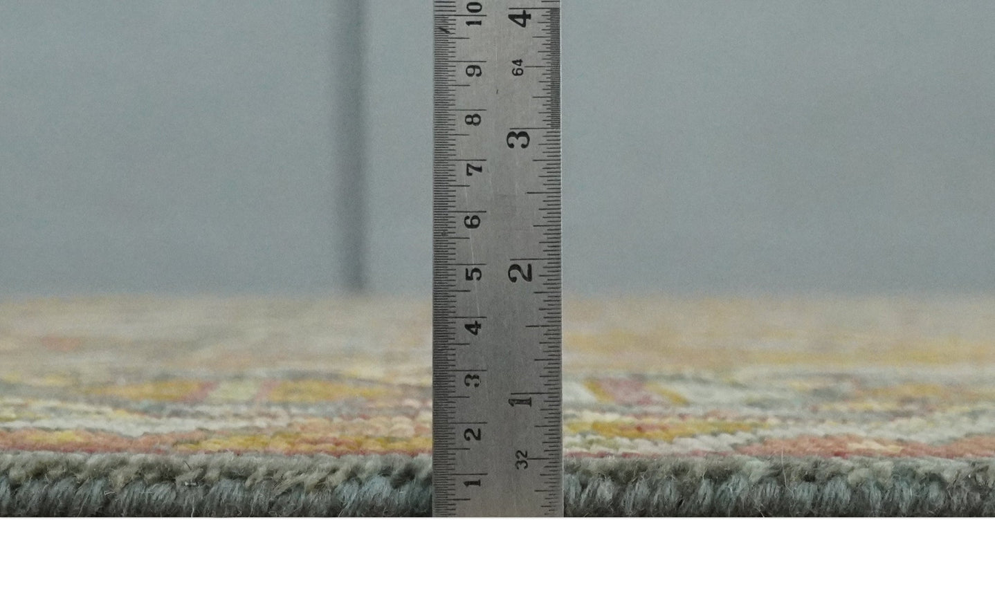 Custom Made Hand Knotted Gold and Gray Multi Size Oriental Traditional Wool Area Rug - The Rug Decor