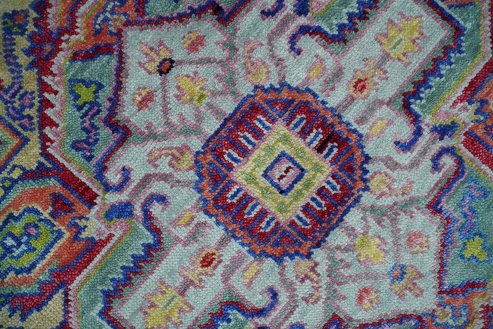 Custom Made Hand Knotted Silver, Purple and Green Traditional Wool Area Rug - The Rug Decor