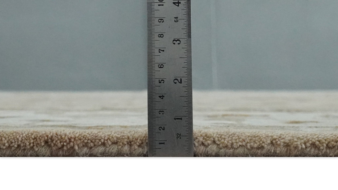 Custom Made Oushak Design Tufted Peach, Ivory and Olive Traditional Rug - The Rug Decor