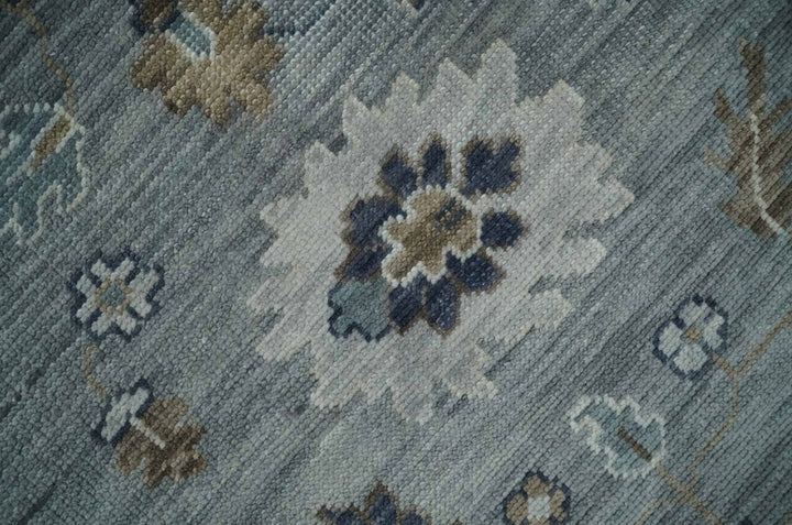 Custom Made Traditional Gray and Brown Multi Size Antique Style Hand knotted Wool Area Rug - The Rug Decor