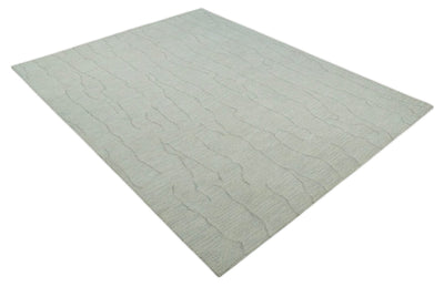 Earthy Neutral Custom Made Hand Tufted Multi Size Woolen Modern Ivory and Beige Area Rug - The Rug Decor
