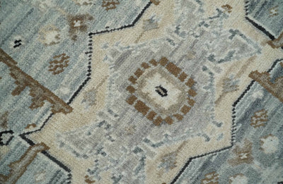 Earthy Neutral Custom Made Ivory, Beige and Silver Traditional Hand Knotted Wool Area Rug - The Rug Decor