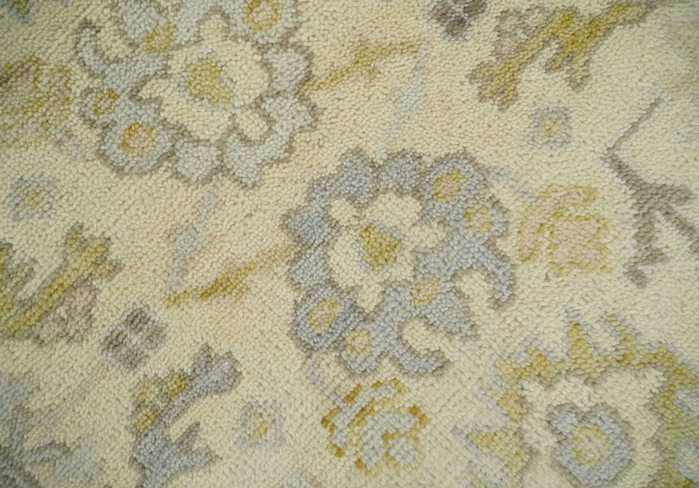 Earthy Neutral Traditional Beige and Silver Antique Style Hand knotted Wool Area Rug, Kids, Living Room and Bedroom Rug - The Rug Decor