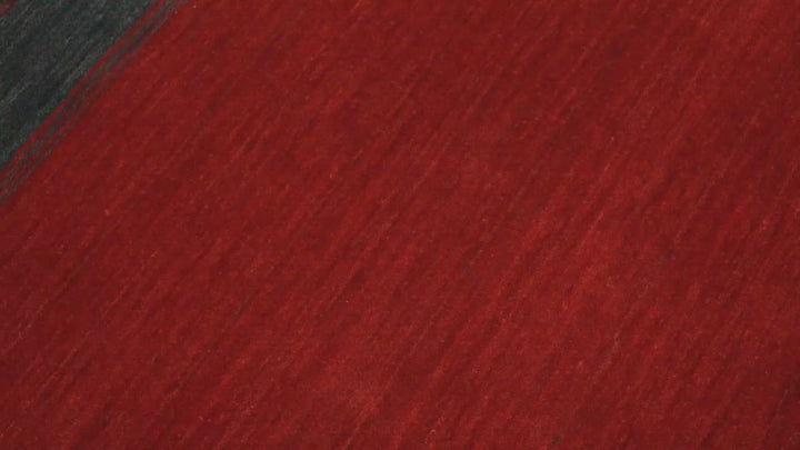 4x6 Small Solid Red Wool Hand Woven Southwestern Gabbeh Rug | LOR24