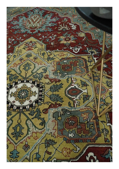 Fine Knots Beige, Brown and Ivory 9x12 Hand knotted Traditional Wool Area Rug - The Rug Decor