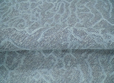 Flatwoven 8x10 Hand Made Silver Modern Minimalist Art Silk and Wool Rug - The Rug Decor